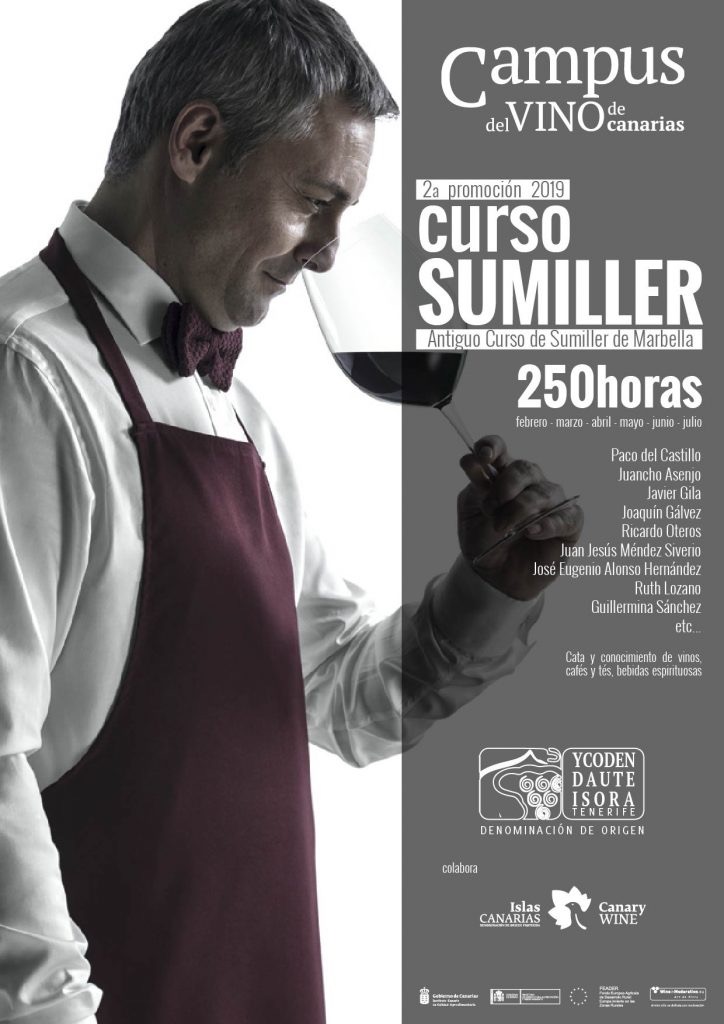 El campus del vino canario impartirá un curos de sumiller de 250 horas con docentes de primer nivel.