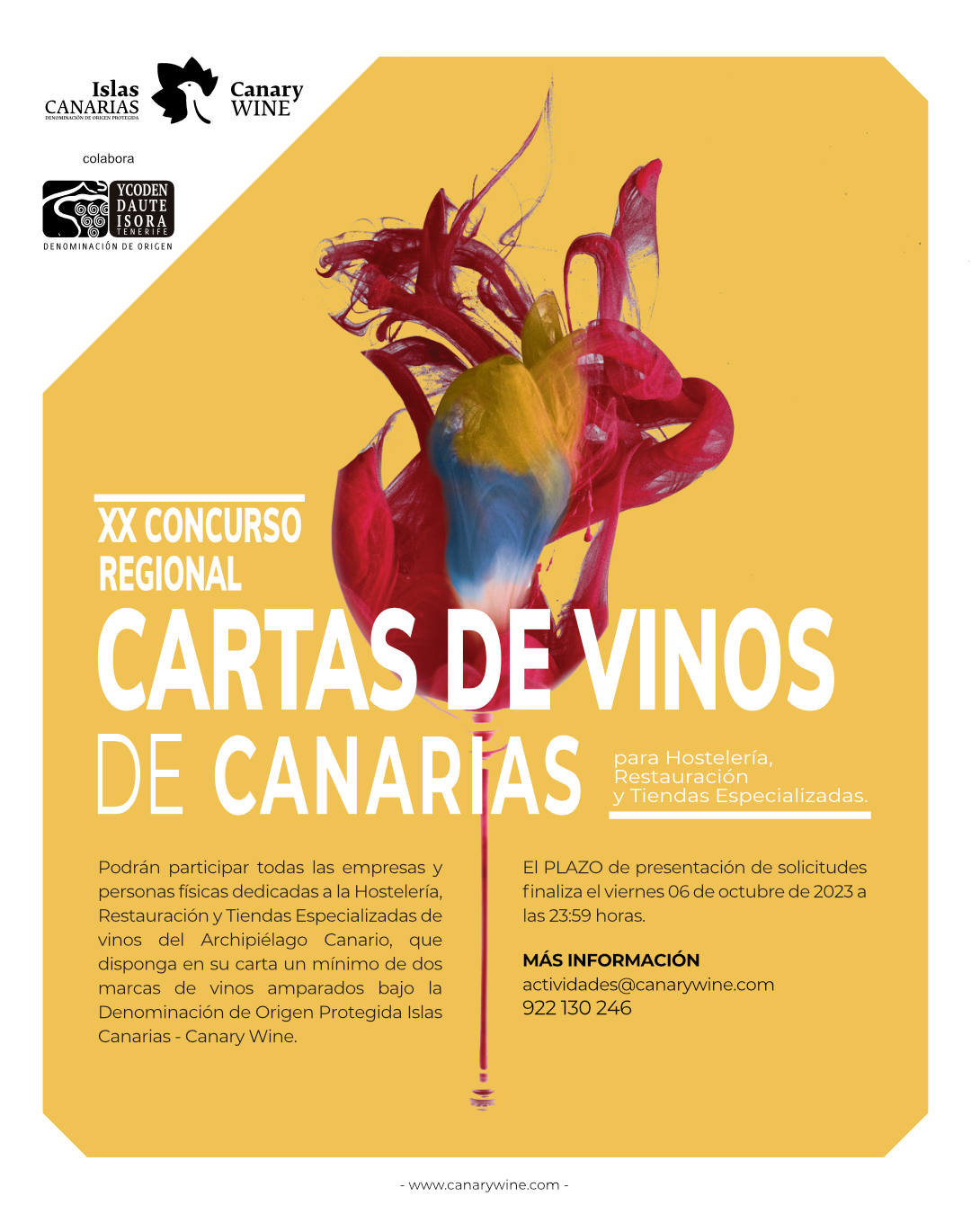 Convocado el XX Concurso Regional de “Cartas de Vinos de Canarias” para Hostelería, Restauración y Tiendas Especializadas